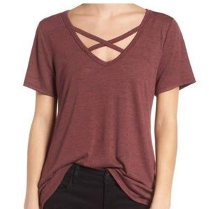 Rust crisscross shirt